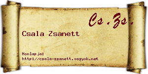 Csala Zsanett névjegykártya